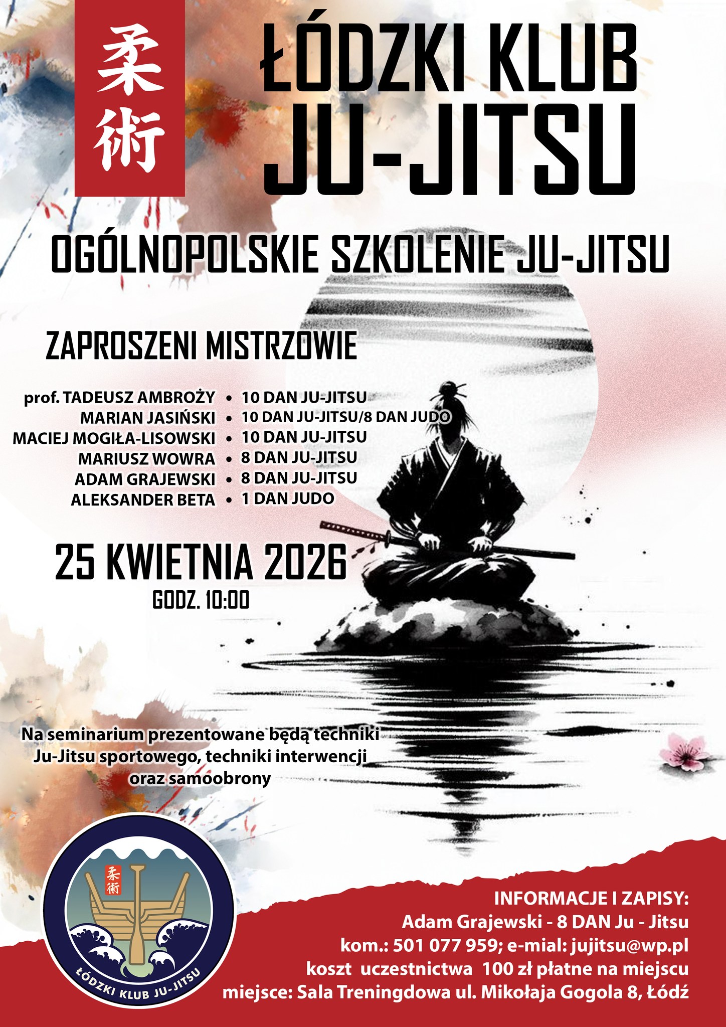 OGÓLNOPOLSKIE SZKOLENIE JU-JITSU, Łódź 2026