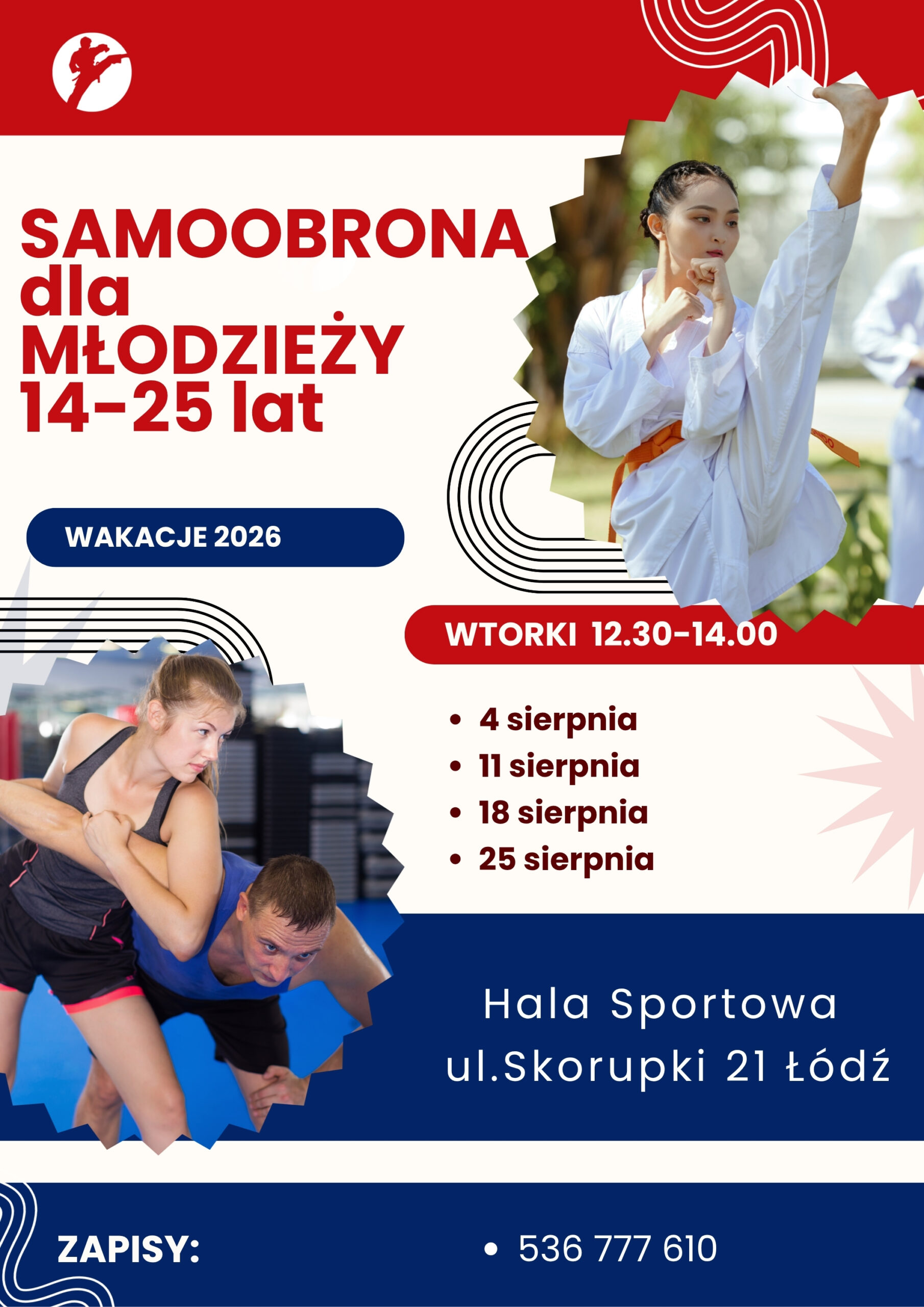 Samoobrona dla młodzieży, wakacje 2026