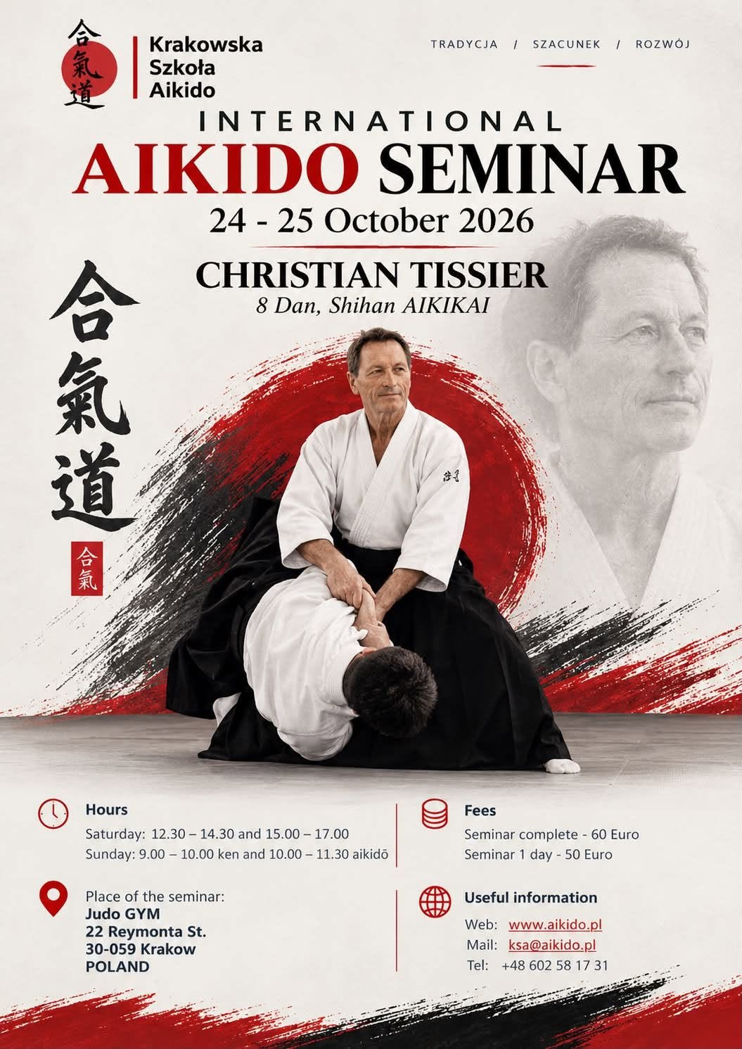 Staż aikido, Christian Tissier 8 dan Aikido Aikikai, Kraków 2026