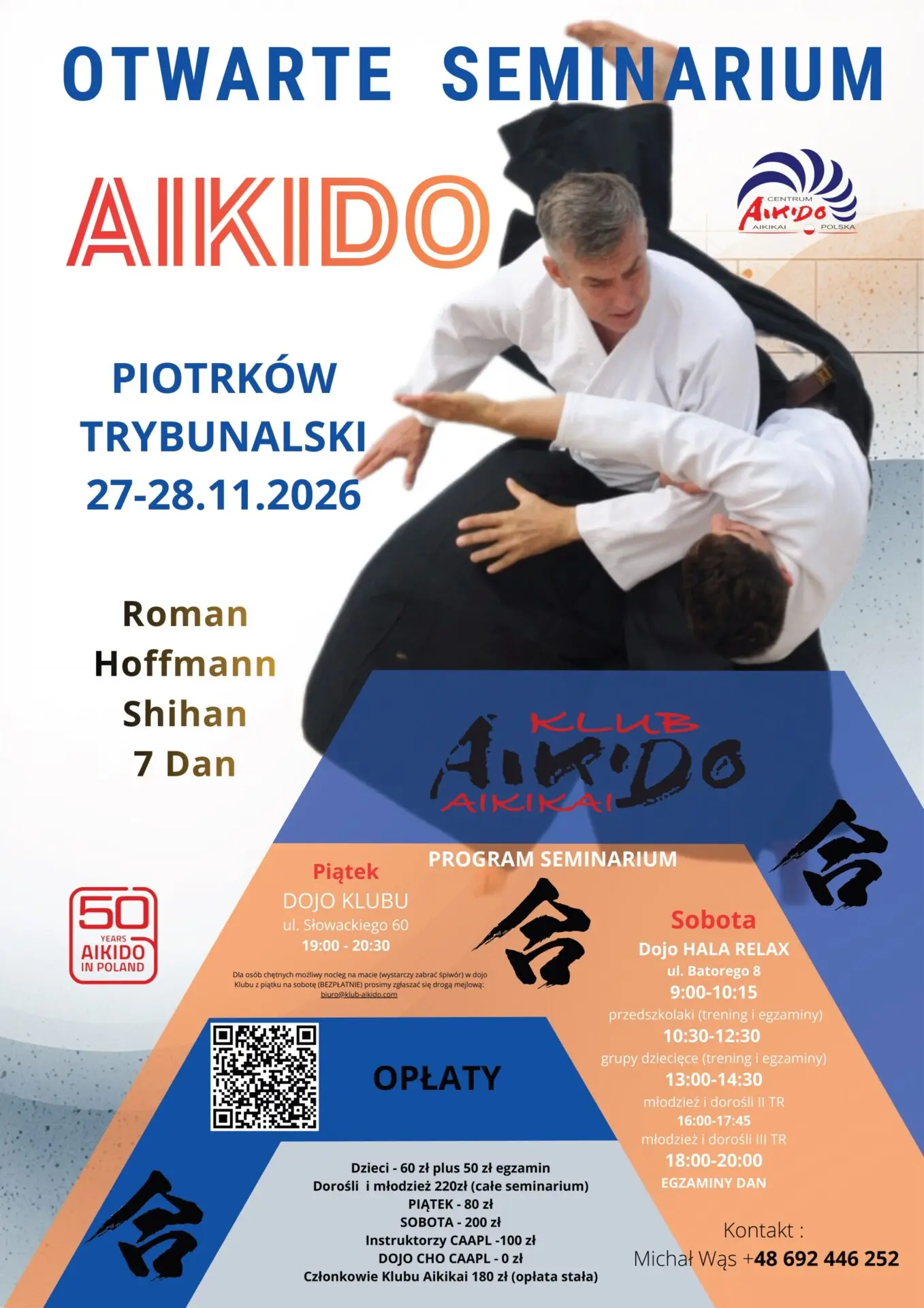 Seminarium Aikido, Roman Hoffmann 7 dan Aikido Aikikai, Piotrków Trybunalski 2026